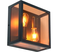 Фасадный светильник General Lighting Systems Лофт GWL-2E27-IP65 черный+золотой 662475