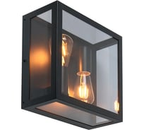 Фасадный светильник General Lighting Systems Лофт GWL-2E27-IP65 черный+дымчатый 662476