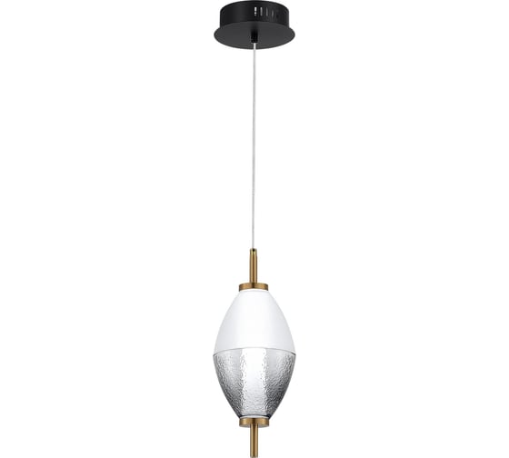 Светильник подвесной ST LUCE черный/белый, дымчатый LED 1*8W 3000K SL6130.403.06 1