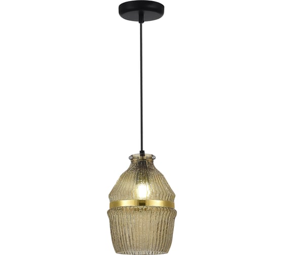 Светильник подвесной ST LUCE черный/янтарный E27 1*40W SL1661.403.01 1