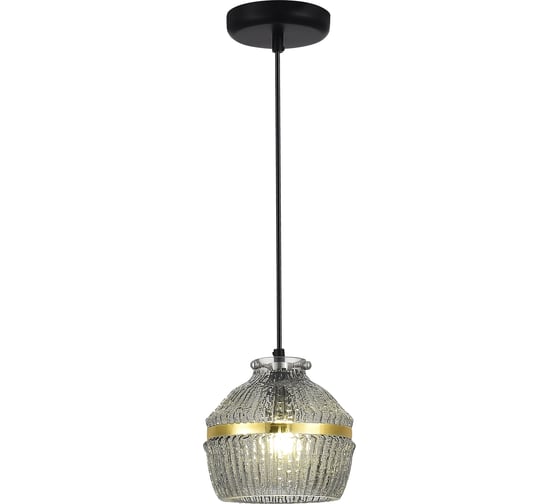 Светильник подвесной ST LUCE черный/дымчатый E27 1*40W SL1661.413.01 1