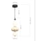 Светильник подвесной ST-Luce черный/желтый, опаловый LED 1х8W 3000K ST luce SL6134.413.01 4