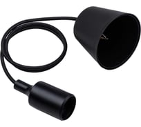 Пластиковый патрон TDM Е27 с подвесом 1 м, черный SQ0335-0062