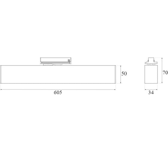 Потолочный светодиодный светильник Elektrostandard LTB54 X-Line черный матовый 20W 4200K a052445