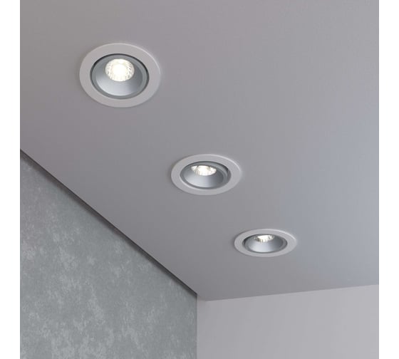 Встраиваемый светильник Elektrostandard 15267 LED 7W 4200K WH SL белый серебро a055723