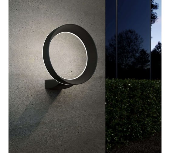 Садово-парковый светильник со светодиодами Elektrostandard 1710 TECHNO LED Ring чёрный a054933