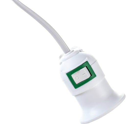 Подвесной патрон с выключателем и вилкой Uniel E27 2M WHITE DLC-P-T50B UL-00007434