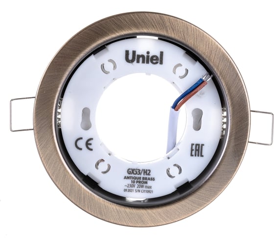 Накладной светильник Uniel ANTIQUE BRASS 10 PROM GX53 H2 UL-00005056