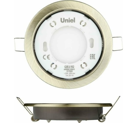 Накладной светильник Uniel ANTIQUE BRASS 10 PROM GX53 H2 UL-00005056
