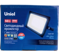 Светодиодный прожектор Uniel 50W 3000K IP65 200-250В BLACK ULF-F21 UL-00007733
