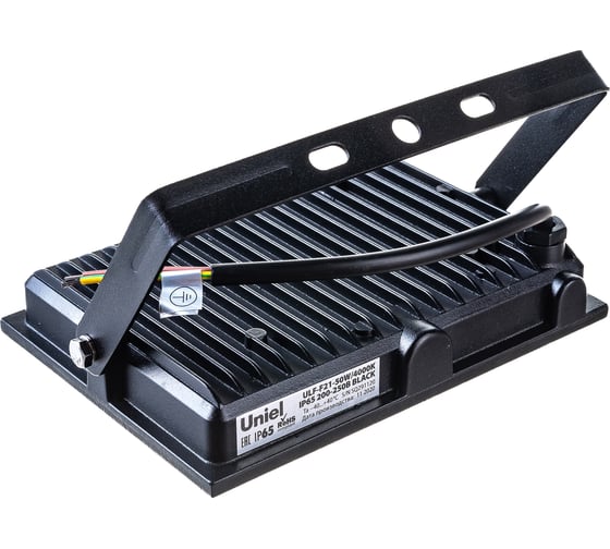 Светодиодный прожектор Uniel 50W 4000K IP65 200-250В BLACK ULF-F21 UL-00007960