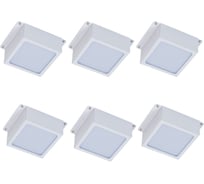 Универсальный офисный светодиодный светильник Ledcraft Грильято комплект 6 шт 48 Вт IP20 100x100x40 мм 3000K Опал 1619500052