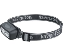 Фонарь Navigator 95 561 NPT-H45-ACCU налобный, 1LEDx3Вт+4SMD белых+2SMD красных, 5 режимов, Li-ion 0.4Ач 95561
