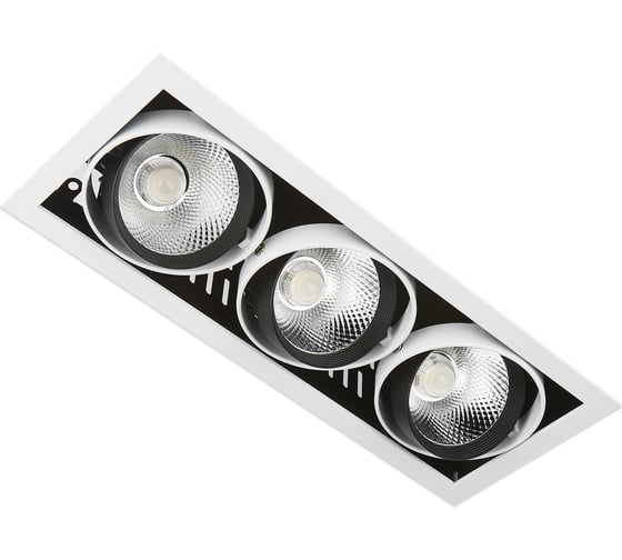 Точечный встраиваемый светодиодный светильник Ambrella Light TECHNO SPOT T813 BK/CH 3*12W 4200K 1