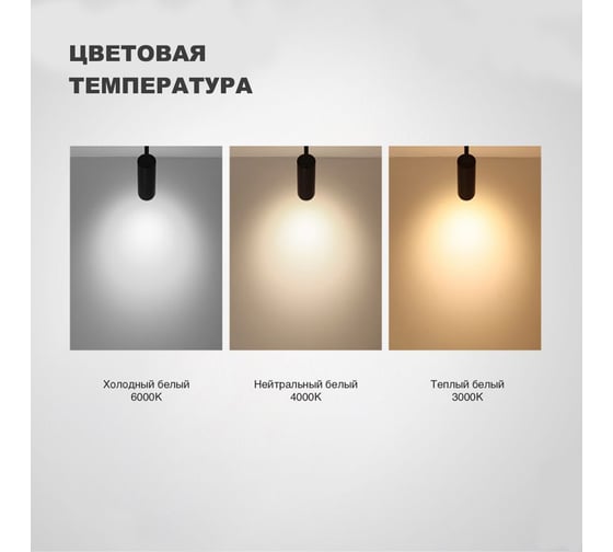 Однофазный трековый светодиодный светильник с переключателем цветовой температуры NOVOTECH 358737