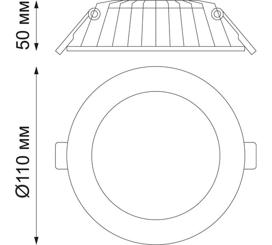 Встраиваемый светодиодный светильник NOVOTECH LED 8W GESSO 358805