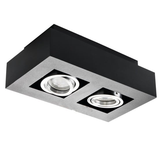 Светильник накладной точечный KANLUX STOBI DLP 250-B 2хGU10 квадратный 26832 1