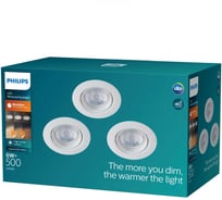 Встраиваемый светильник Philips IMPALA WGDIM SL264 RD 068 6W 27K WH 3PK 929002663633