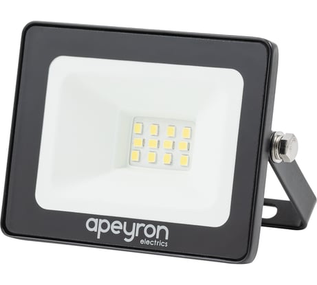 Светодиодный прожектор LED Apeyron 10Вт, 6500К, 800 лм, IP65, smd, 90х70х24мм, черный / 05-37