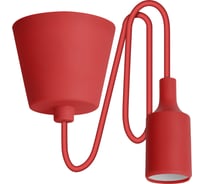 Пластиковый патрон REV E27 с подвесом 1 м, красный 24645 9