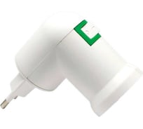 Переходник вилка-патрон с выключателем угловой OXION Е27, 3 шт. AH-009WH-E27-UNGL-3PCS