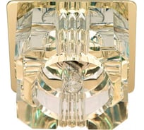 Потолочный светильник FERON JD61 JC, 20W, G4, с прозрачным стеклом, золото 34031
