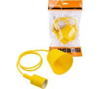 Пластиковый патрон TDM Е27 с подвесом 1 м, желтый SQ0335-0065