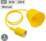 Пластиковый патрон TDM Е27 с подвесом 1 м, желтый SQ0335-0065 2