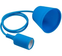 Пластиковый патрон TDM Е27 с подвесом 1 м, синий SQ0335-0066