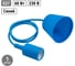 Пластиковый патрон TDM Е27 с подвесом 1 м, синий SQ0335-0066 2