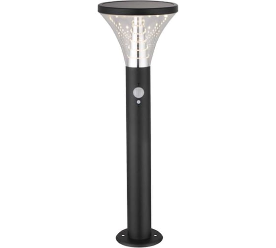 Светильник садовый уличный на солнечных батареях Musashi датчик света и движения, 7.5В, черный GL-S130BK 1