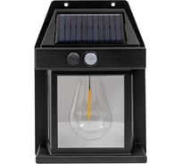 Светильник светодиодный на солнечной батарее Forsage с датчиком движения, черный, 3.7В/1200мАч, SMD2835, 3500-4000, t зарядки 5-7ч, t работы 10-12ч, комплект 4шт. F-WL6009 Black/к-т 4шт/(62137)