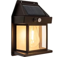 Светильник светодиодный Forcekraft на солнечной батарее, с датчиком движения, черный, 10шт. FK-WL6009 Black/к-т 10шт/(62149)