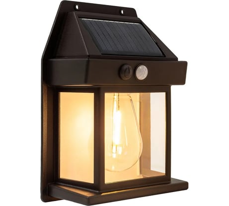 Светильник светодиодный Forcekraft на солнечной батарее, с датчиком движения, черный, 5шт. FK-WL6009 Black/к-т 5шт/(62148)