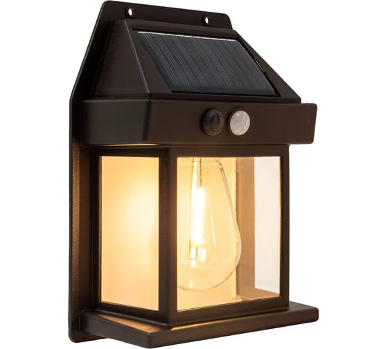 Светильник светодиодный WMC TOOLS на солнечной батарее, с датчиком движения, черный, 3.7В/1200мАч, SMD2835, 3500-4000, t зарядки 5-7ч, t работы 10-12ч, 3шт. WMC-WL6009 BLACK/к-т 3шт/(62116) 1