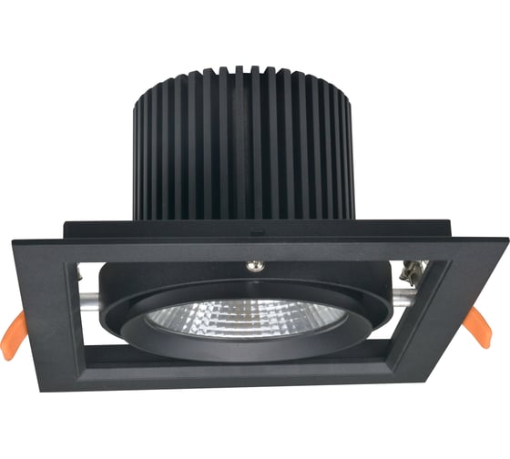 Карданный черный светильник KGP 2108C-1 max 35W 190x190мм 4000К 60гр. RS2108C/1/4000/BL 1