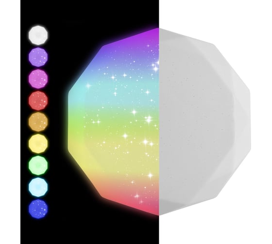 Светодиодный диммируемый светильник RITTER BRILLIANCE RGB с ДУ 60 Вт, ф410x85мм 52217 1