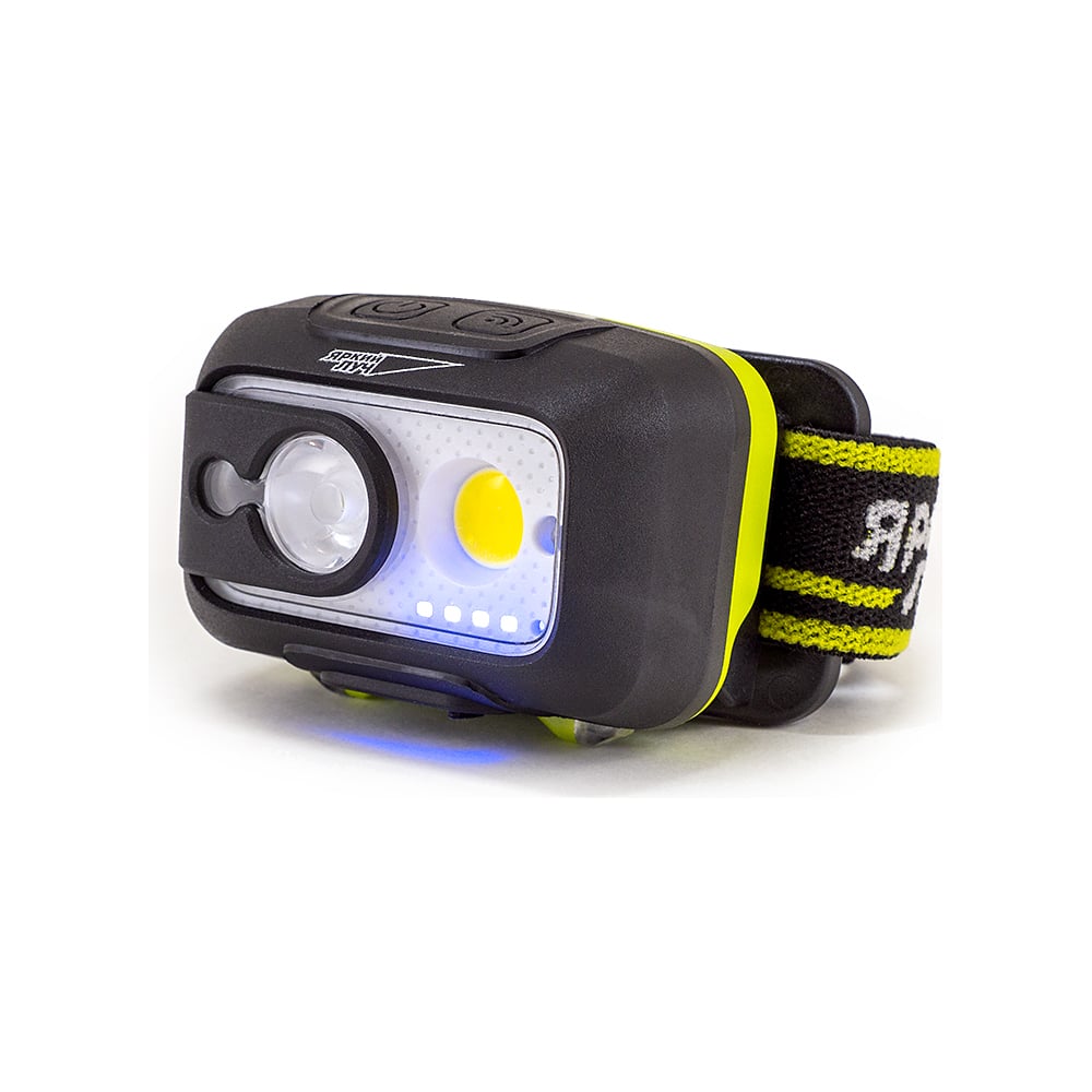 Налобный фонарь ЯРКИЙ ЛУЧ LH-450A MA-HALO 5W LED +3W COB max.400лм ...