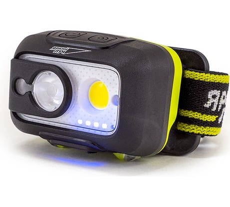 Налобный фонарь ЯРКИЙ ЛУЧ LH-450A MA-HALO 5W LED +3W COB max.400лм, 3режима, включается взмахом, Li-Ion 1800mA 4606400015260