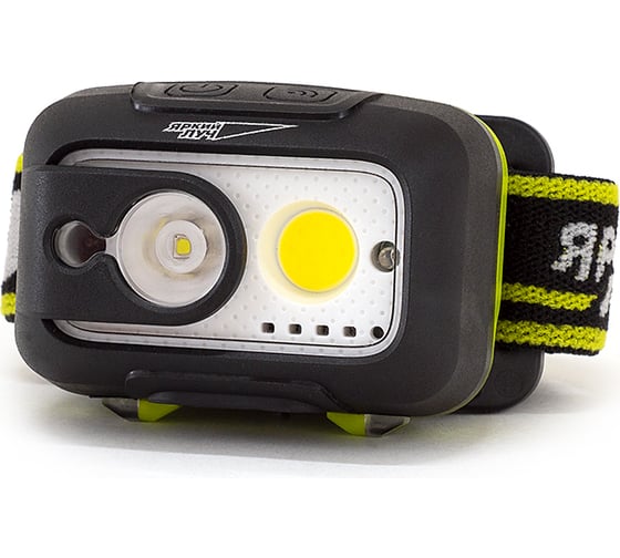 Налобный фонарь ЯРКИЙ ЛУЧ LH-450A MA-HALO 5W LED +3W COB max.400лм, 3режима, включается взмахом, Li-Ion 1800mA 4606400015260