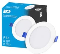 Светодиодная панель встраиваемая ЕТР 6W 4000K круг 35871