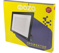 Прожектор светодиодный ФАZА СДО-20 200Вт 6500K IP65 230В BL ДО прозрачный закаленное стекло 5068476
