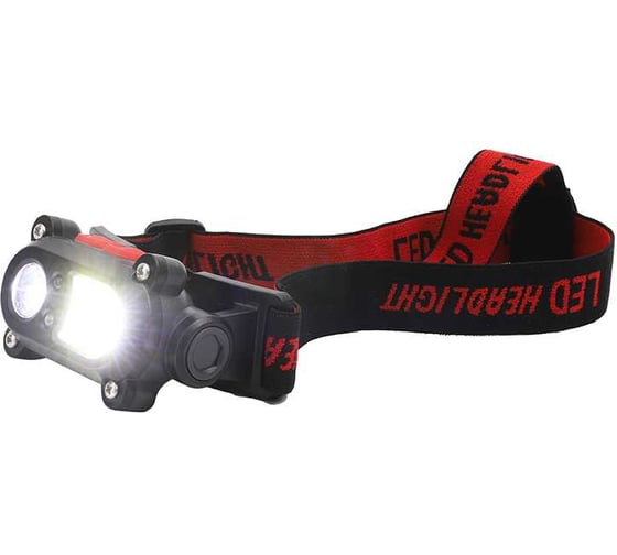 Фонарь налобный аккумуляторный Camelion LED53418 3.7В, карбон, 2 LED, 3 Вт, 15 режимов, сенсор, Micro-USB, бокс 15746 1