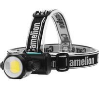 Фонарь налобный аккум Camelion LED53401 3,7В, черн, COB+LED, 3,5 Вт, 4 реж, Type-C, бокс 15749