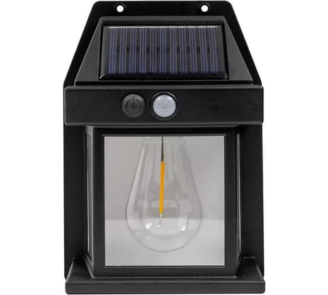 Светильник светодиодный на солнечной батарее Rockforce с датчиком движения, черный, 3.7В/1200мАч, SMD2835, 3500-4000, t зарядки 5-7ч, t работы 10-12ч, 2шт. RF-WL6009 Black/к-т 2шт/(62130)