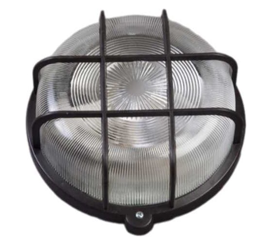 Светильник ФОРСВЕТ (корпус и защитная сетка-квадрат, черный) НПП 03-100-005.04 У3(черный) - 1 штука 1