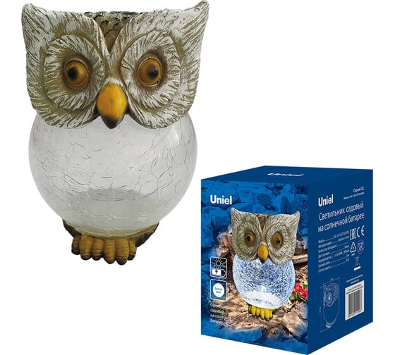 Садовый светильник на солнечной батарее Uniel GT160 OWL USL-S-813 UL-00007867