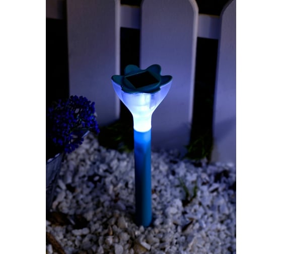 Садовый светильник на солнечной батарее Uniel PT305 Blue crocus USL-C-418 10624