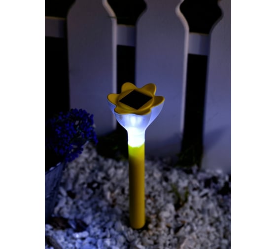 Садовый светильник на солнечной батарее Uniel PT305 Yellow crocus USL-C-419 10625