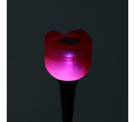 Садовый фонарь на солнечной батарее Luazon "Тюльпан" 47 см, d 6 см, 1 led, пластик 1221877